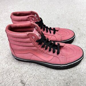 Vans Off The Wall Sneakers Red Black High Top Lace Up Women’s Size 7